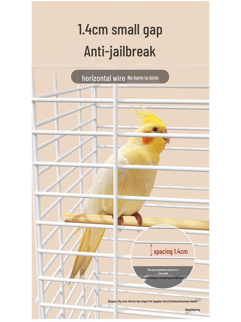 Luxury Birdcage with Breeding Box for Parrots and Budgies - Large Aviary for Cockatiels, Mynas, and More