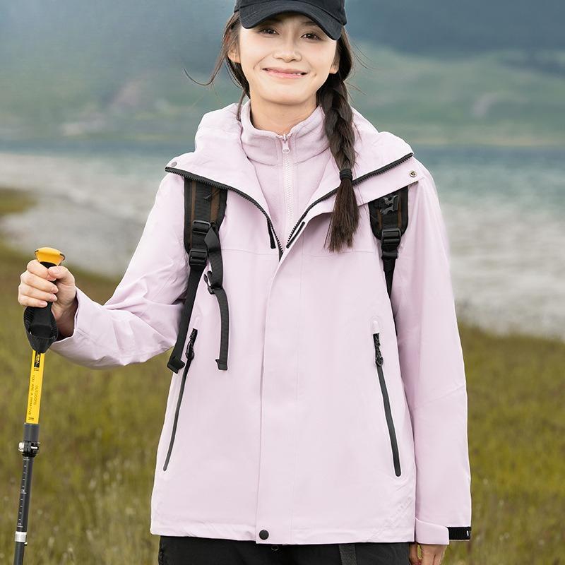 New Three-in-one Jacket with Detachable Fleece Lining, Mountaineering Jacket, Three-proof Jacket