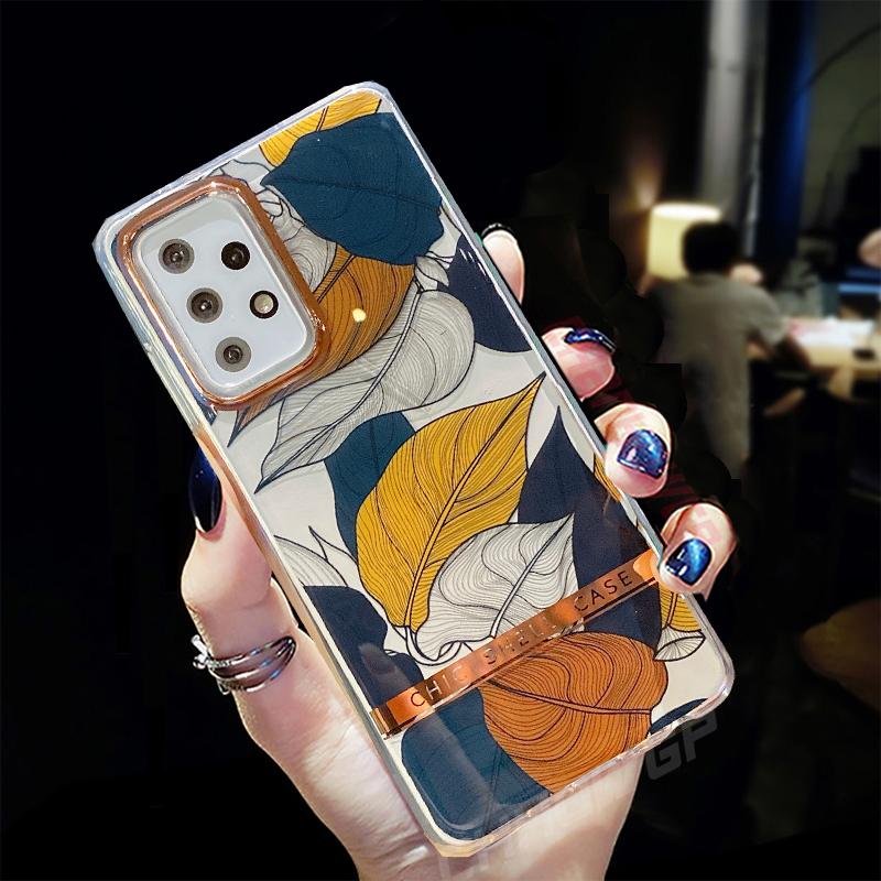 Flower Leaf Soft Silicone Case For Samsung Galaxy A12 A52 A72 5G A51 A71 S20 FE S21 S30 Plus Ultra iPhone 12 11 Pro Max 8 7 Plus Clear Back Cover