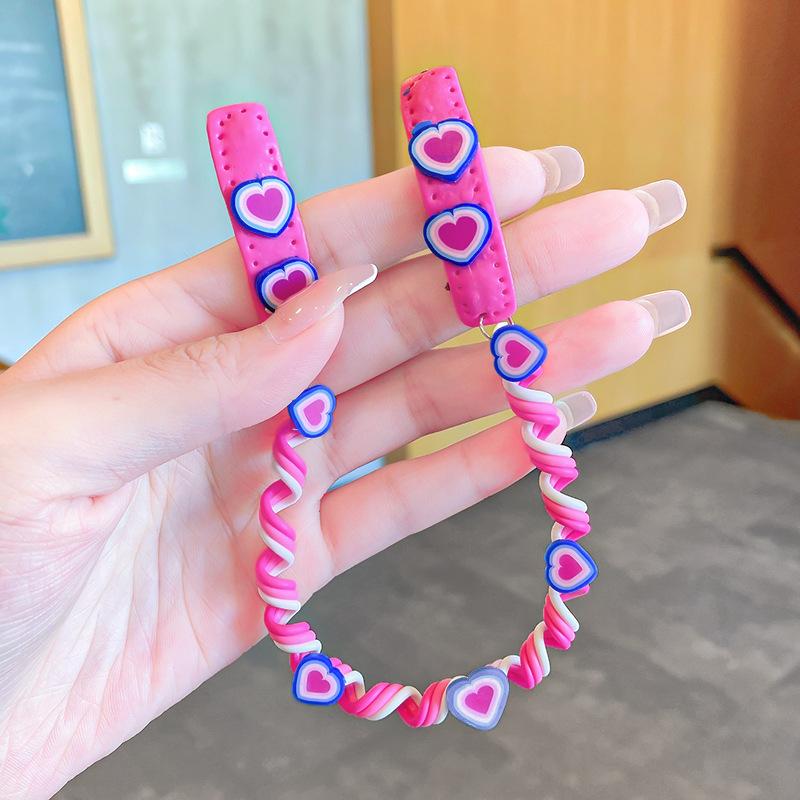 New Girls Cute Flowers Braided Hair Headband Curly Hair Rope For Kids Candy Colors Hairpins Hair Bands Fashion Hair Accessories