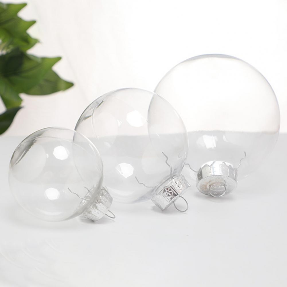 5pcs Perspective Christmas Tree Ball Paintable Christmas Ball with Bottle Cap Minimalist Christmas Clear Ball Home Decoration Navidad