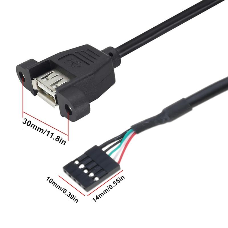 Quality USB2.0 Female to Motherboard 9Pin Header Cable USB IDC Header Cable for Reliable Motherboard Connectivity