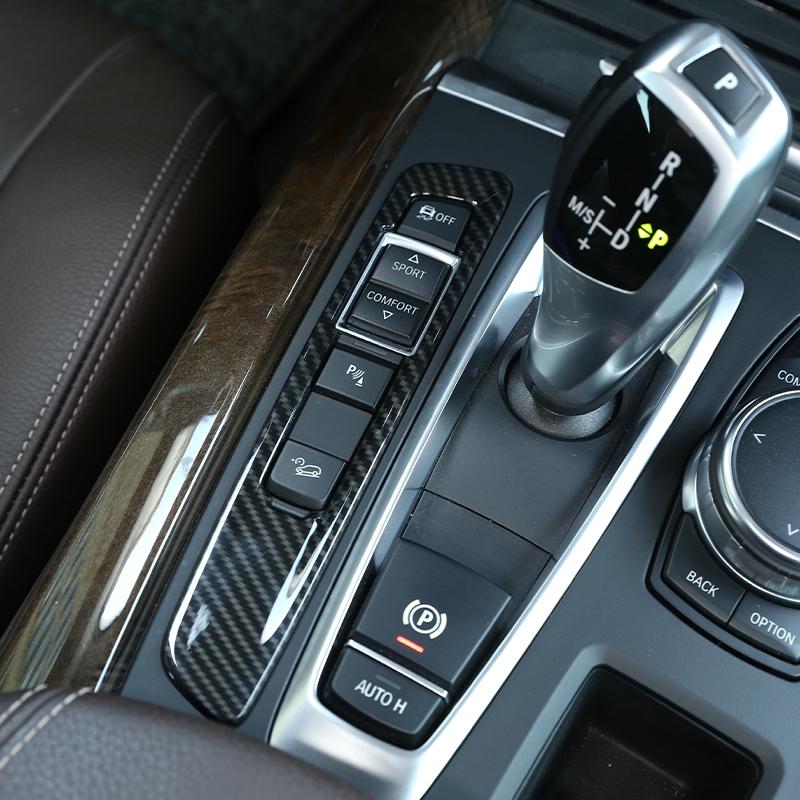 For BMW X5 F15 X6 F16 2014-2018 LHD RHD ABS Carbon Fiber Style Car Center Console Mode Button Frame Cover Trim Car