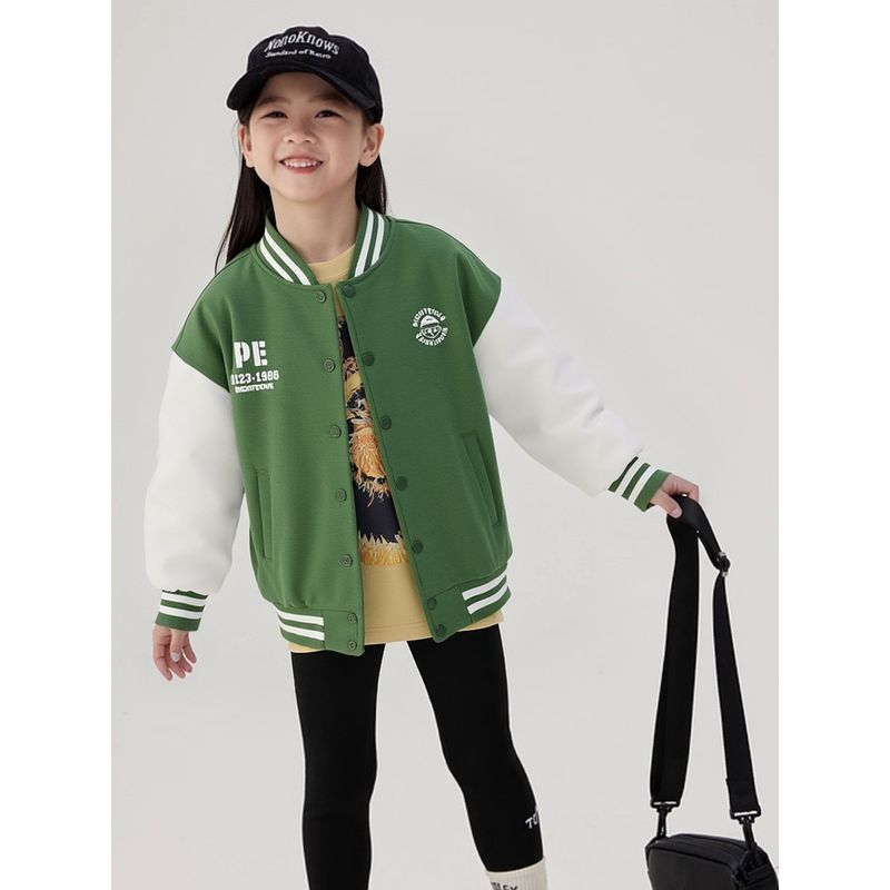 Brand Foreign Trade Original Order Medium and Large Children's Fleece Sweatshirt Boys' Jacket Girls' Baseball Jacket 2026 Autumn and Winter New Style