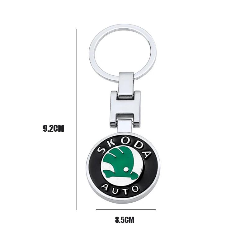Car Sticker Car Emblem Keychain Styling Key Ring Accessories For Skoda Octavia Kodiaq Fabia Superb Yeti Enyaq Rapid Kamiq Karoq