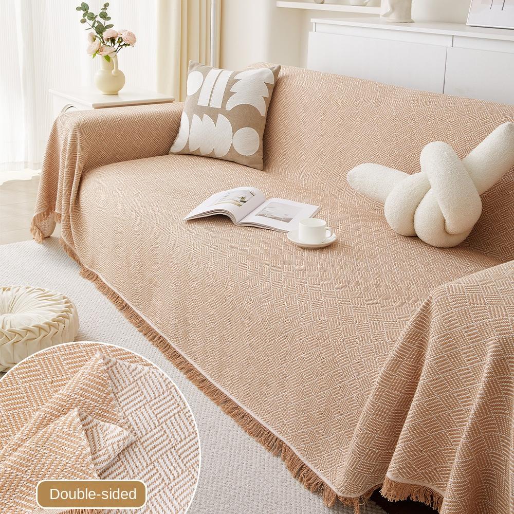 Oblique Mesh Sofa Cover Towel All-Inclusive Universal Four Seasons Universal Simple Modern Sofa Cover Anti-Scratching Cushion
