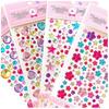 Children's Gem Stickers: DIY Shiny Diamond & Cartoon Princess Crystal Hearts
