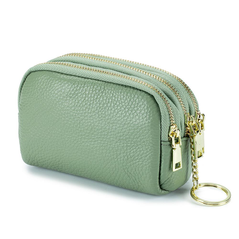 First layer cowhide change bag, mini cute ladies small wallet, multi-functional coin bag, zero + bag keychain.