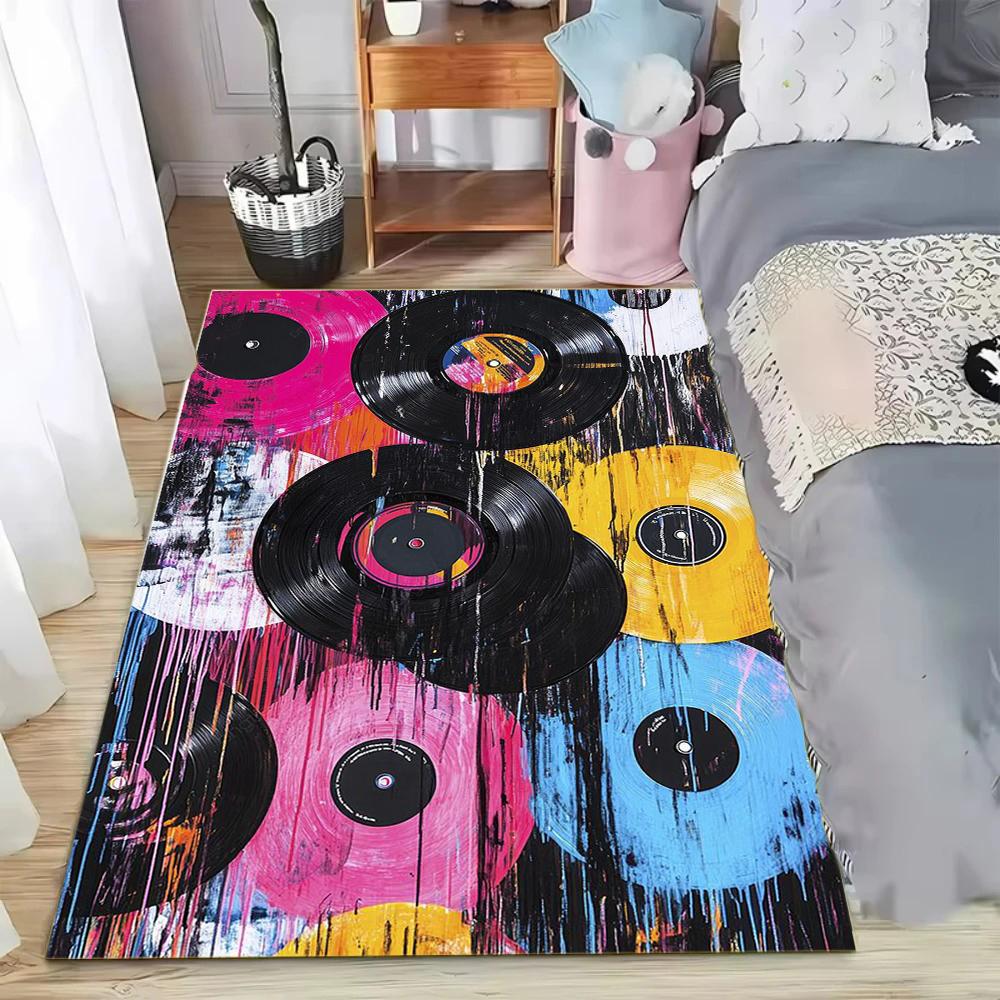 

Vinyl Record Music DJ Rug Carpet Non-slip Floor Mat Home Decor for Living Room Bedroom Sofa Doormat 40x60cm