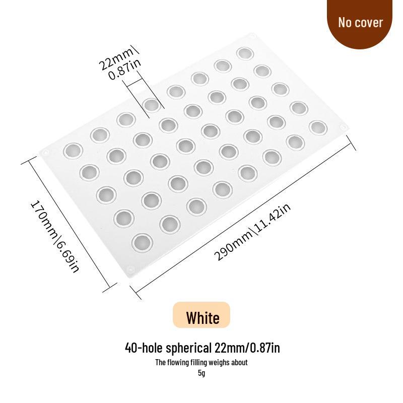 Moule Rond à Glaçons et à Gâteaux de Lune en Silicone de Qualité Alimentaire - Plateau DIY pour Savons et Grappes de Raisins
