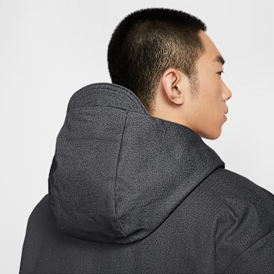 Nike Puffer Jackets Men's Coal Black Hooded Moderate