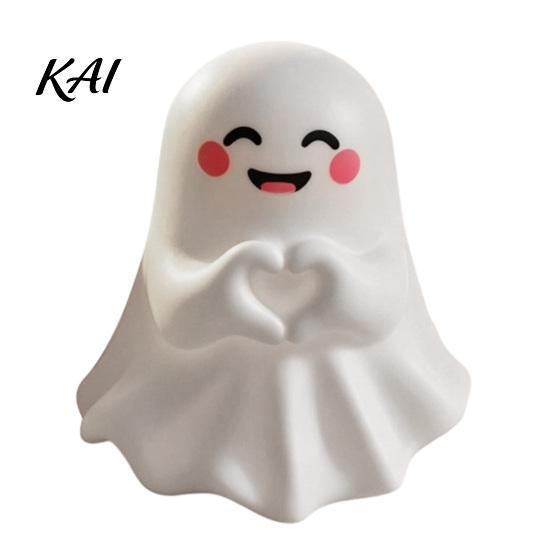 Novelty Office Desk Decor Halloween Ghost Pen Holder, Cute Mini Figurine Decor, Funny Desktop Cup Pencil Stand Ornament, Creative Organizer