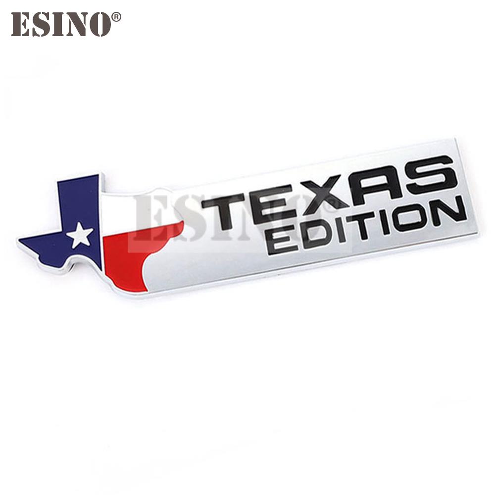 

Car Styling Texas Edition 3D Metal Alloy Adhesive Emblem Rear Trunk Badge Fender Sticker Car Body Decal Auto Accessory