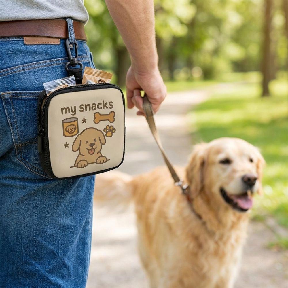Transparent Window Dog Training Bag Portable Pet Snack Bag Dog Treat Pouch Puppy Training
