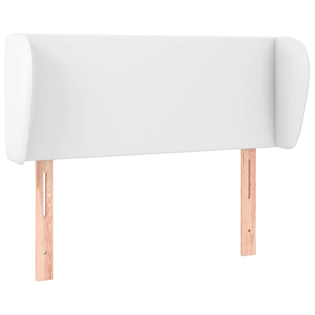 vidaXL Kopfteil mit Ohren Weiß 103x23x78/88 cm Kunstleder