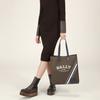 Bally Crystalia Commuter Fashion Classic Monogram Print Tote Bag Women Tote Bags Brown 6301348