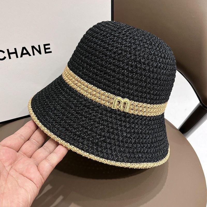 Large Brim Bucket Hat Women's Summer Versatile Vacation Sun Hat Sun Protection Thin Sun Hat Bow Fashion OL