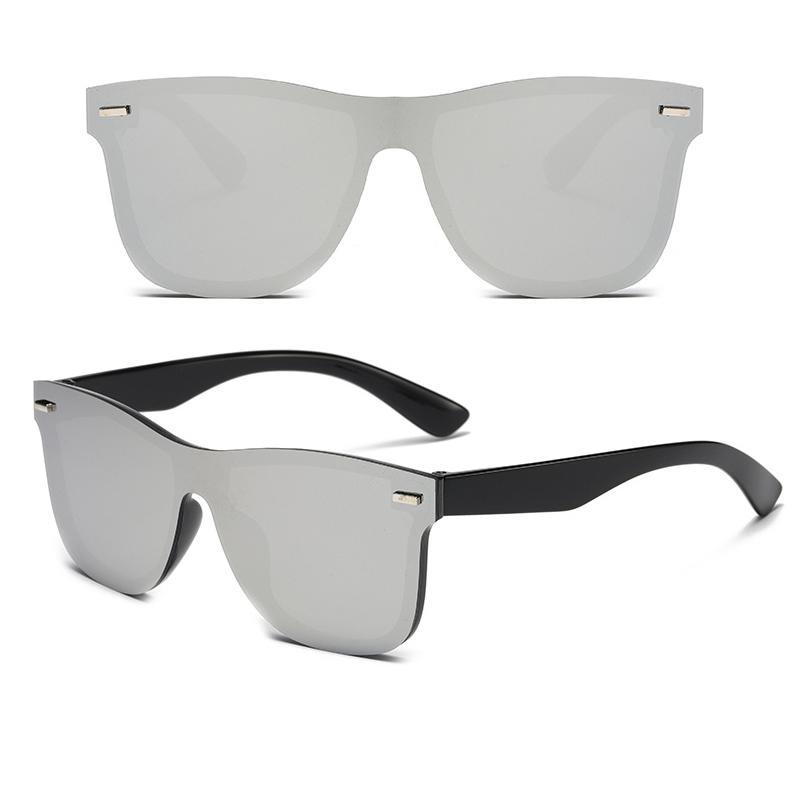 

Luxury Square Sunglasses Men Women Fashion One-Piece Sun Glasses Unisex Vintage Mirror Blue Driving Eyewear Uv400