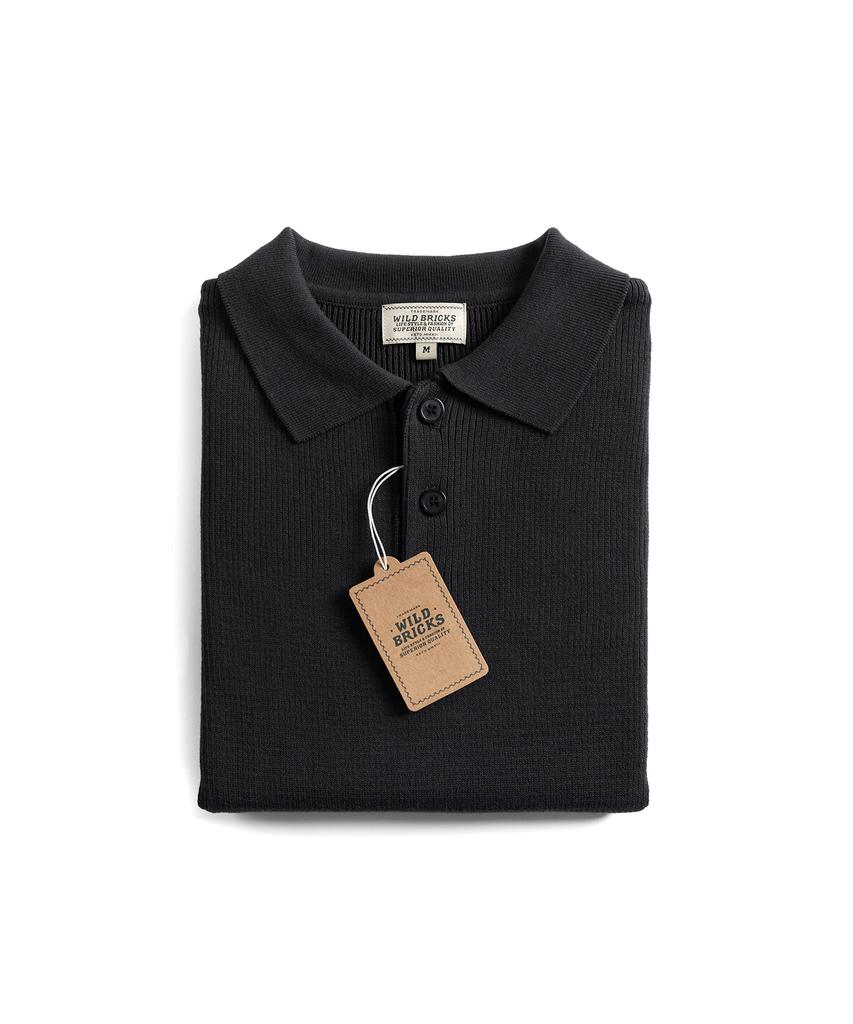 Waildeubeuligseu W23 Knitted Polo Shirt (Ash Black)