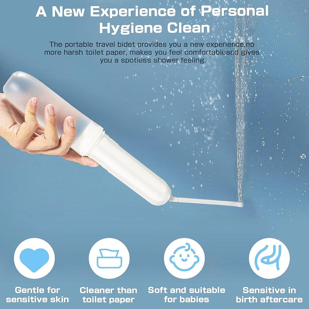 Bærbar elektrisk håndholdt toalettsprøyte Hygiene Wash Travel Bidet(u/ Batteri)
