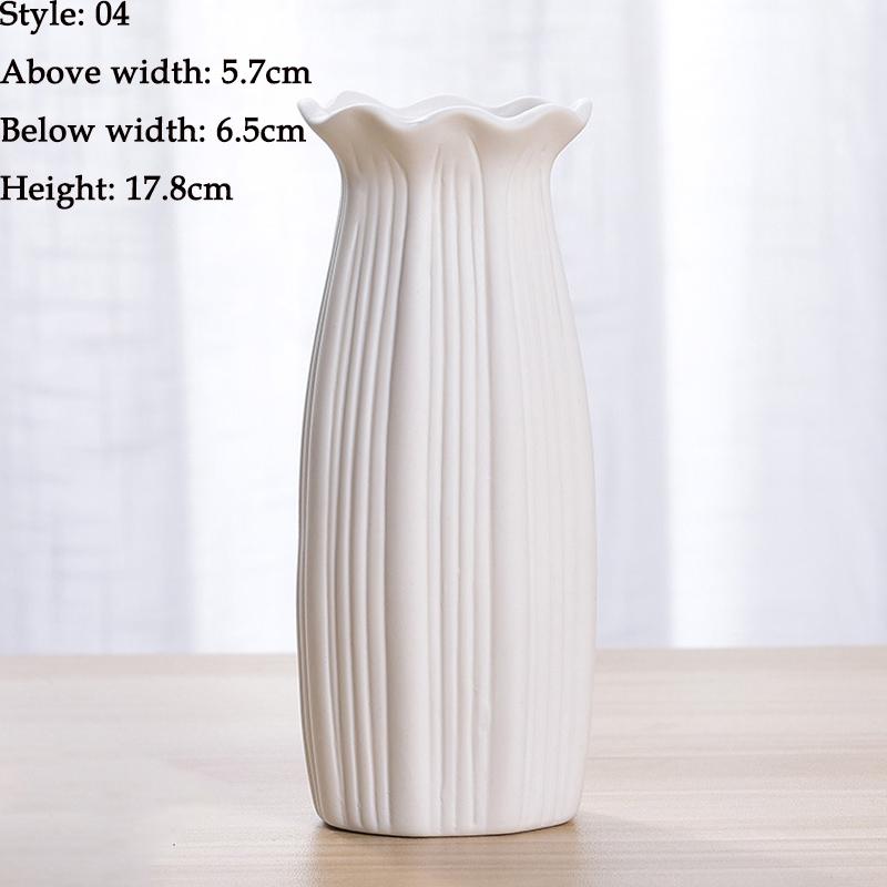 

Ваза для квітів. Європейська простота. Біла ваза. Керамічна сучасна прикраса для дому. Сухі квіти. Пляшка. as the picture04 білий