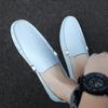 Fashion Men Loafers Summer Casual Shoes Men Breathable Genuine Leather Loafers Trend Lazy Loafers Slip on Italian Designer Moccasins