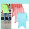 Stilvolles lockeres Damen-T-Shirt mit mittlerem Ärmel, Frühlingsbluse, ideal für den täglichen lässigen Gebrauch
