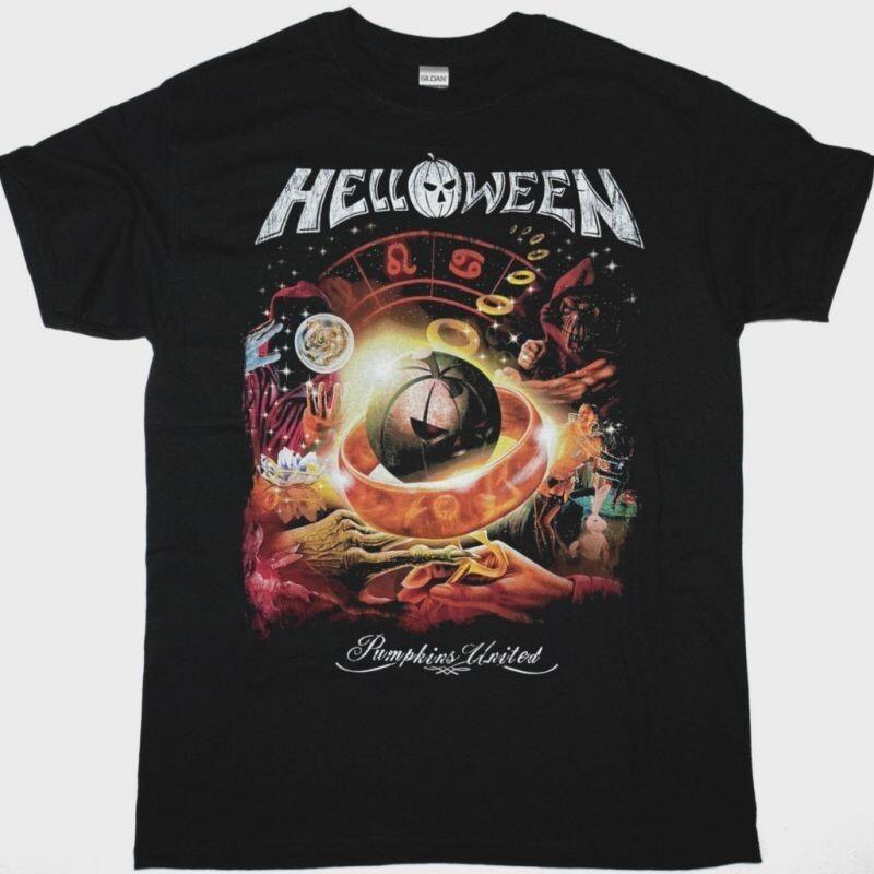 HELLOWEEN PUMPKINS UNITED WORLD TOUR 2018 НОВАЯ ЧЕРНАЯ ФУТБОЛКА Унисекс Футболка L