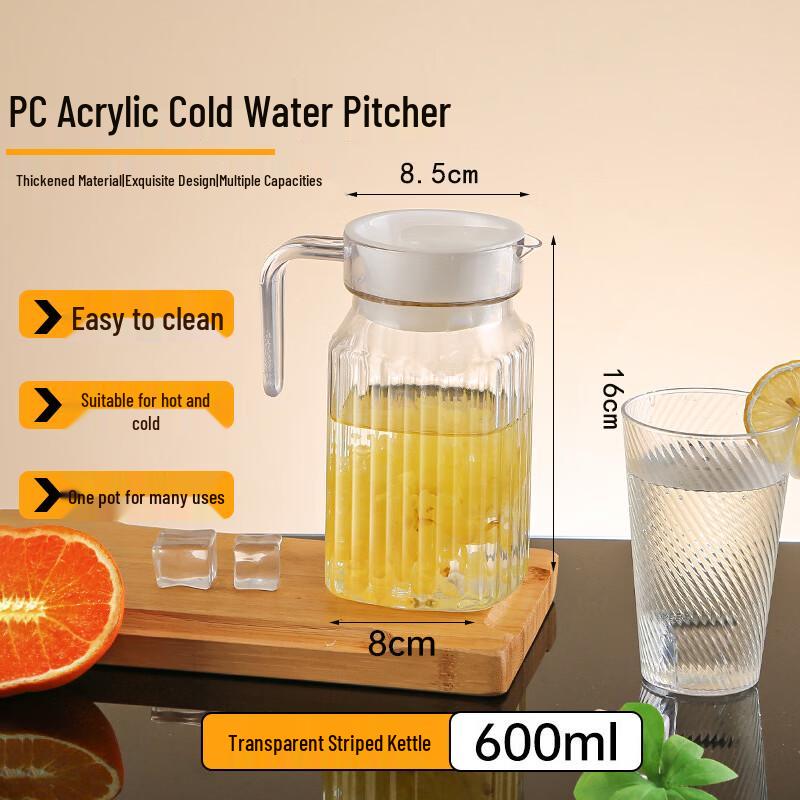 Homeglen Acrylic Juice Pitcher Set 0.6L