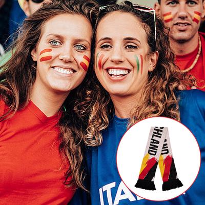 Quasten Deutschland Fan Schal für Weltmeisterschaft Europameisterschaft Unterstützer Weiche und Warme Acrylfasern Halstuch Schal Wickeltuch