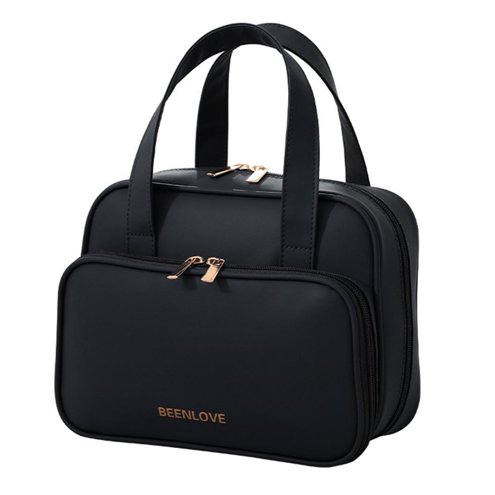 

Waterproof Travel Makeup Handbag Large Capacity Women s Wash Bags Cosmetic Storage Bags Bath Wash чёрный