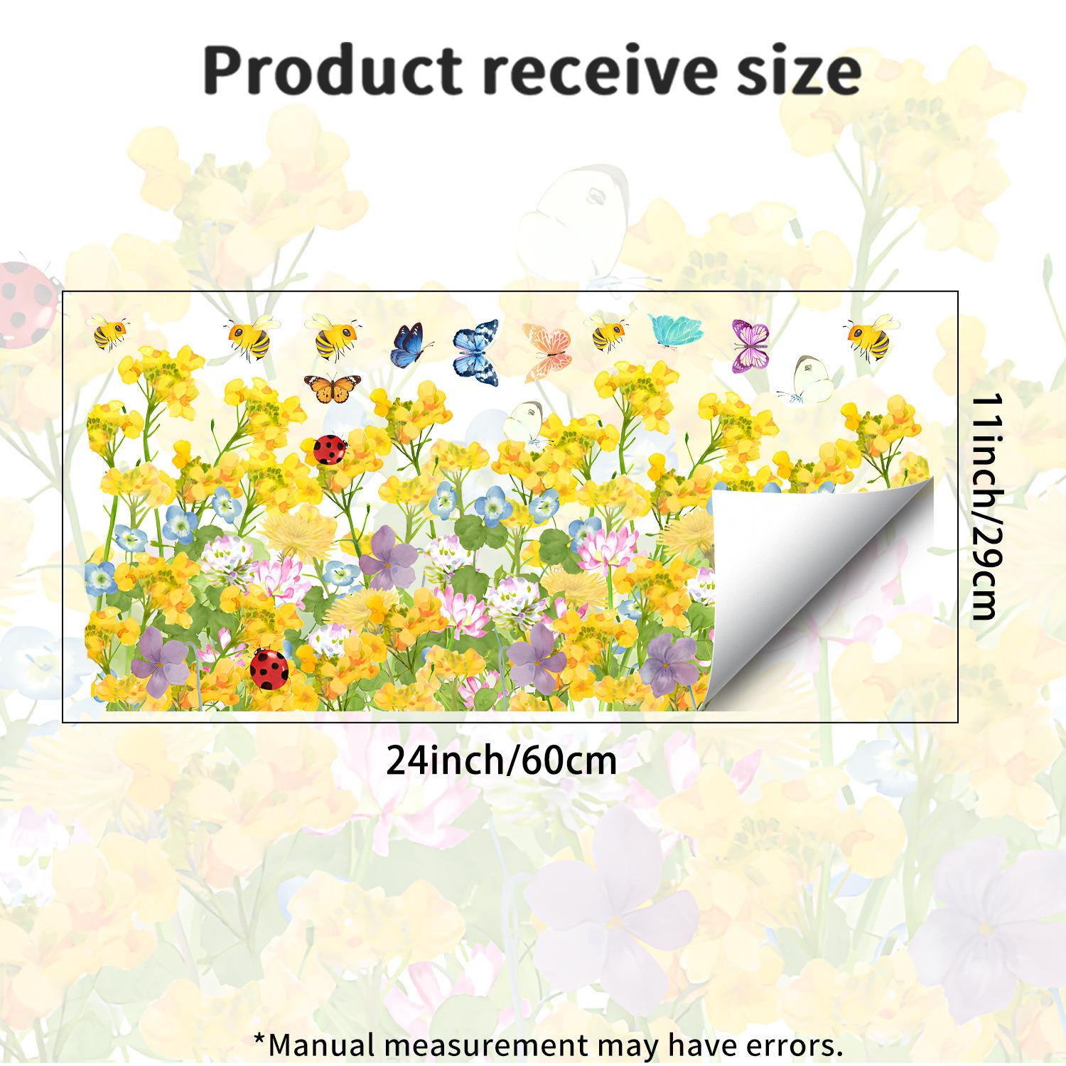 

Creative Rapeseed Flower Field Self-adhesive Removable Living Room Bedroom Wall Decoration Sticker