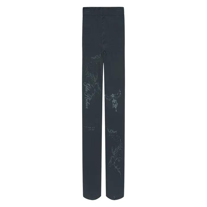 TATTOOED GRAPHIC TIGHTS_CHARCOAL