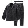 Crystal Velvet Winter Cotton Home Wear Set: Thick Padded Suit for Detention Center Guard