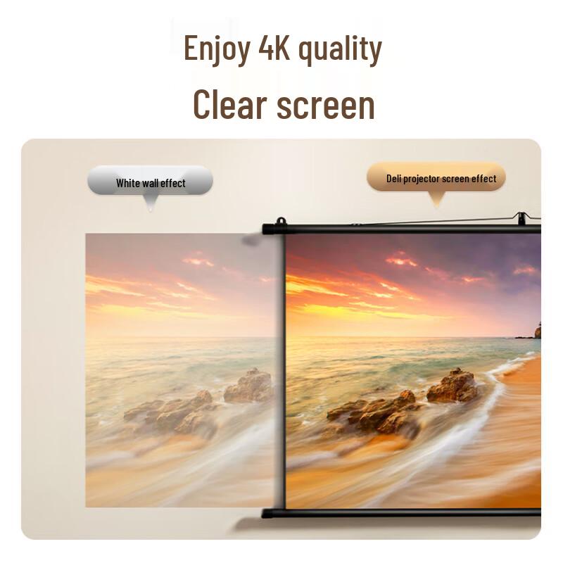 Deli MS310 60-inch 16:9 Projector Screen with Stand