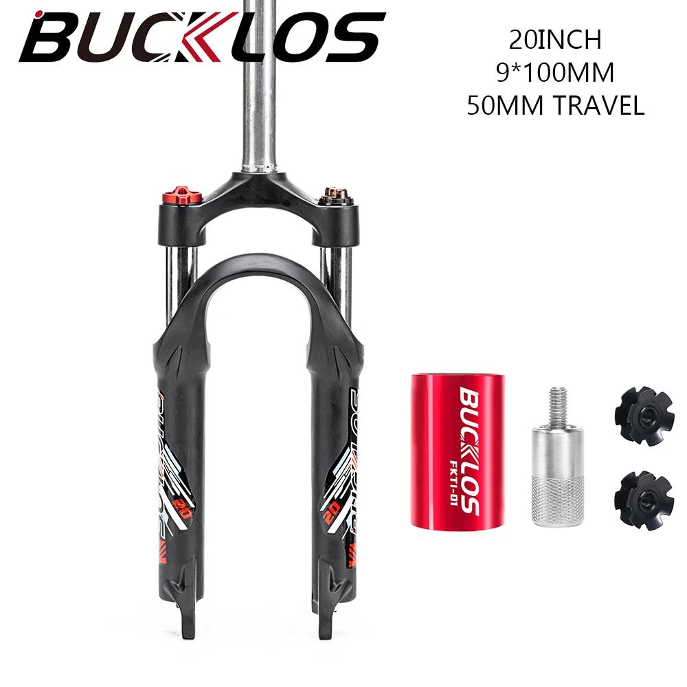 BUCKLOS Folding Bike Fork 20 Inch Suspension Folding Bicycle Fork Aluminum Alloy BMX Forks 50mm Travel 20in Forks 20INCH Fork
