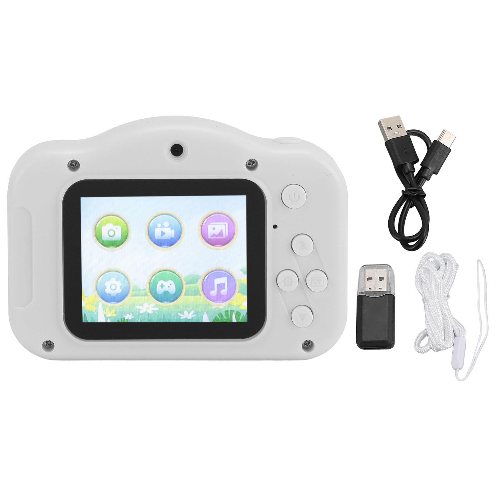 

Детская камера 40MP 1080P High Definition 2.0in Screen 8X Zoom Clear Image MP3 Music Playing Mini Digi White