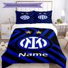 Set Biancheria da Letto Inter Milano Personalizzato con Nome 3 Pezzi Copripiumino Chiusura Include 1 Copripiumino e 2 Federe, Morbido e Confortevole per Tutte le Stagioni.