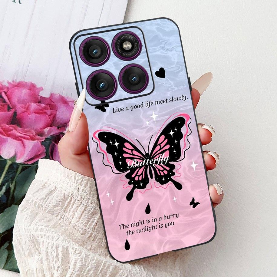 For Motorola Moto Edge 60 Pro 2025 Case Fashion Flower Bowknot Soft Silicone Back Cover For Moto Edge 60 Fusion Edge60 60s Coque