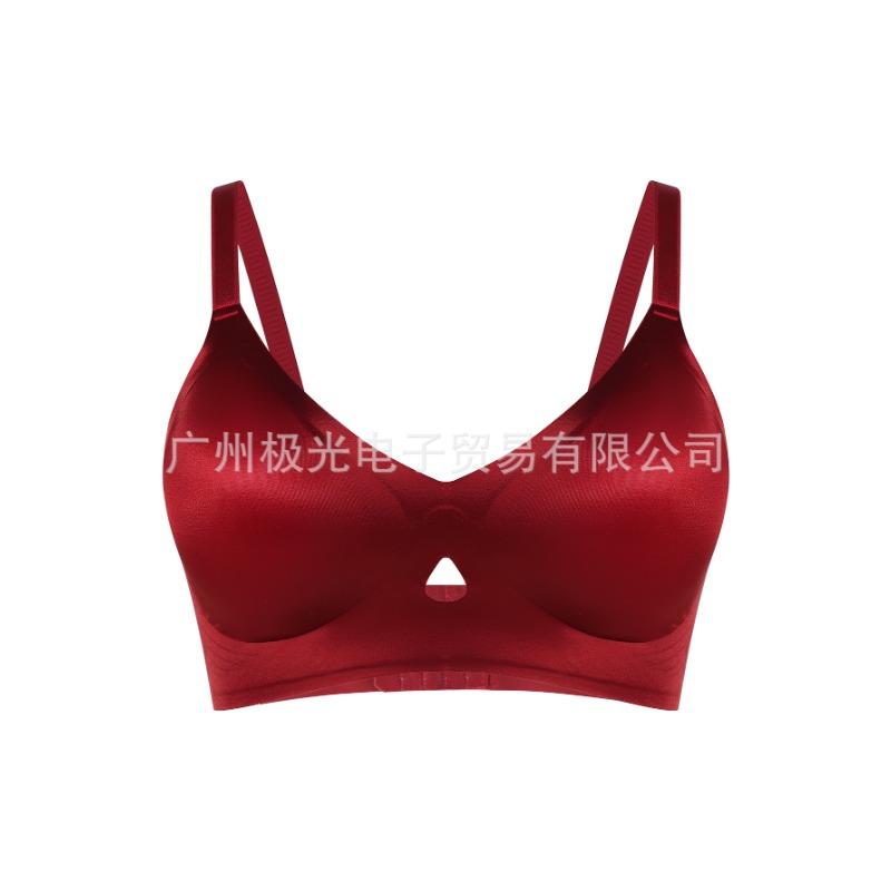 Seamless Hollow Out Wireless Everyday Comfort Bra S красный
