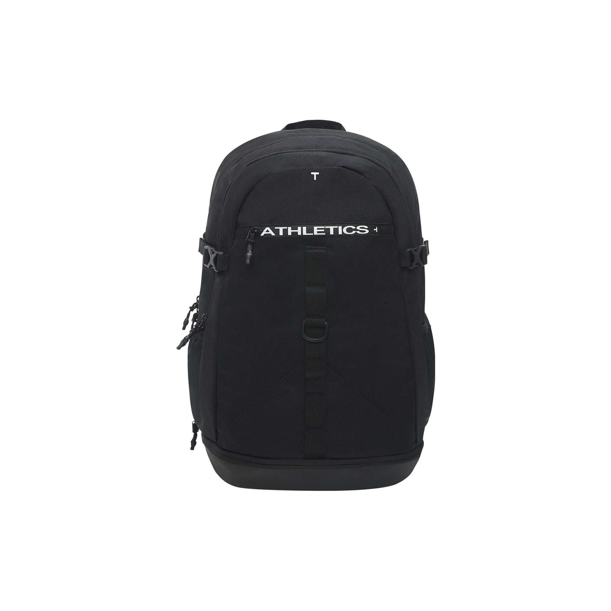 Li Ning Fitness Series Casual Sports Solid Color Logo Fabric Backpack Unisex Backpack Black ABSS399-1 Black