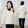 Down cotton-padded clothes Women's short stand-up neck cotton-padded clothes Fashion slim-fitting cotton-padded jackets Hooded warm jackets