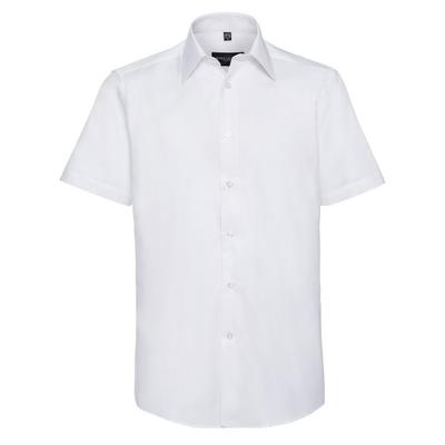 Mens Plain Oxford Easy-Care Short-Sleeved Shirt