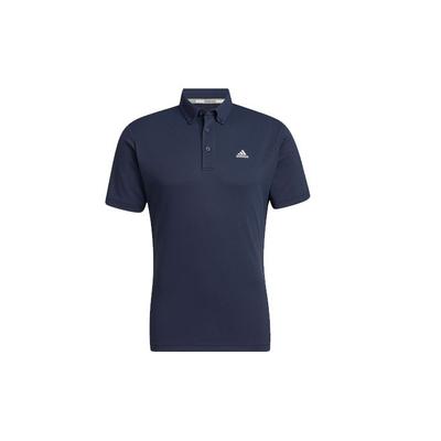 Solid Color Logo Print Casual Short Sleeve Polo Shirt Men Tops Dark-Blue H64608