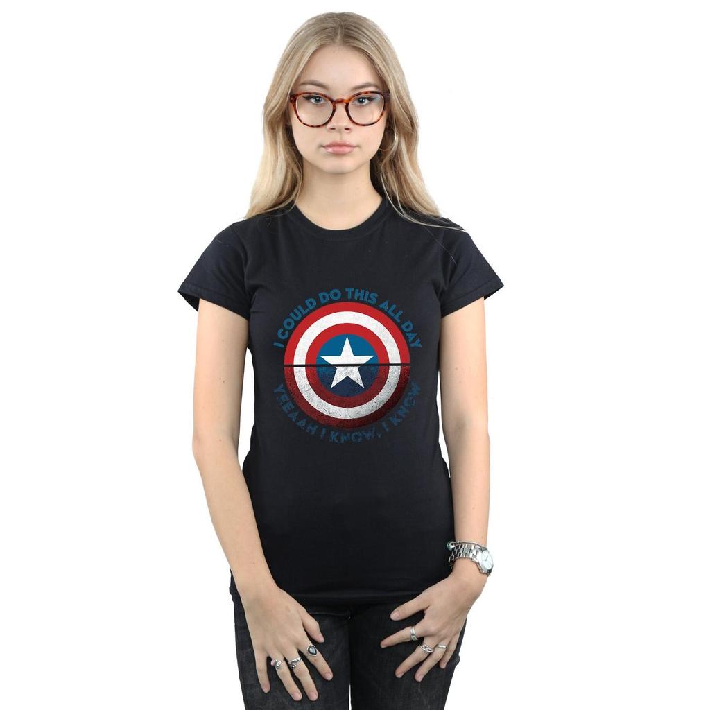 Marvel Womens/Ladies Avengers Endgame Do This All Day Cotton T-Shirt