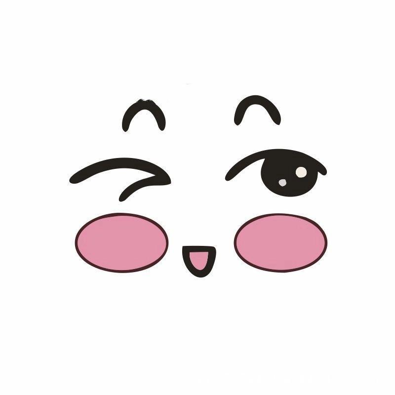 1 Sheet Helmet Electric Car Smiling Face Decals Chiikawa Emoticon Sticker Air Conditioner Diy Decorative Stickers