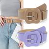 Stylish Korean Candy Color Women's Wide Waist Belt For Fashionable Dresses And Jeans