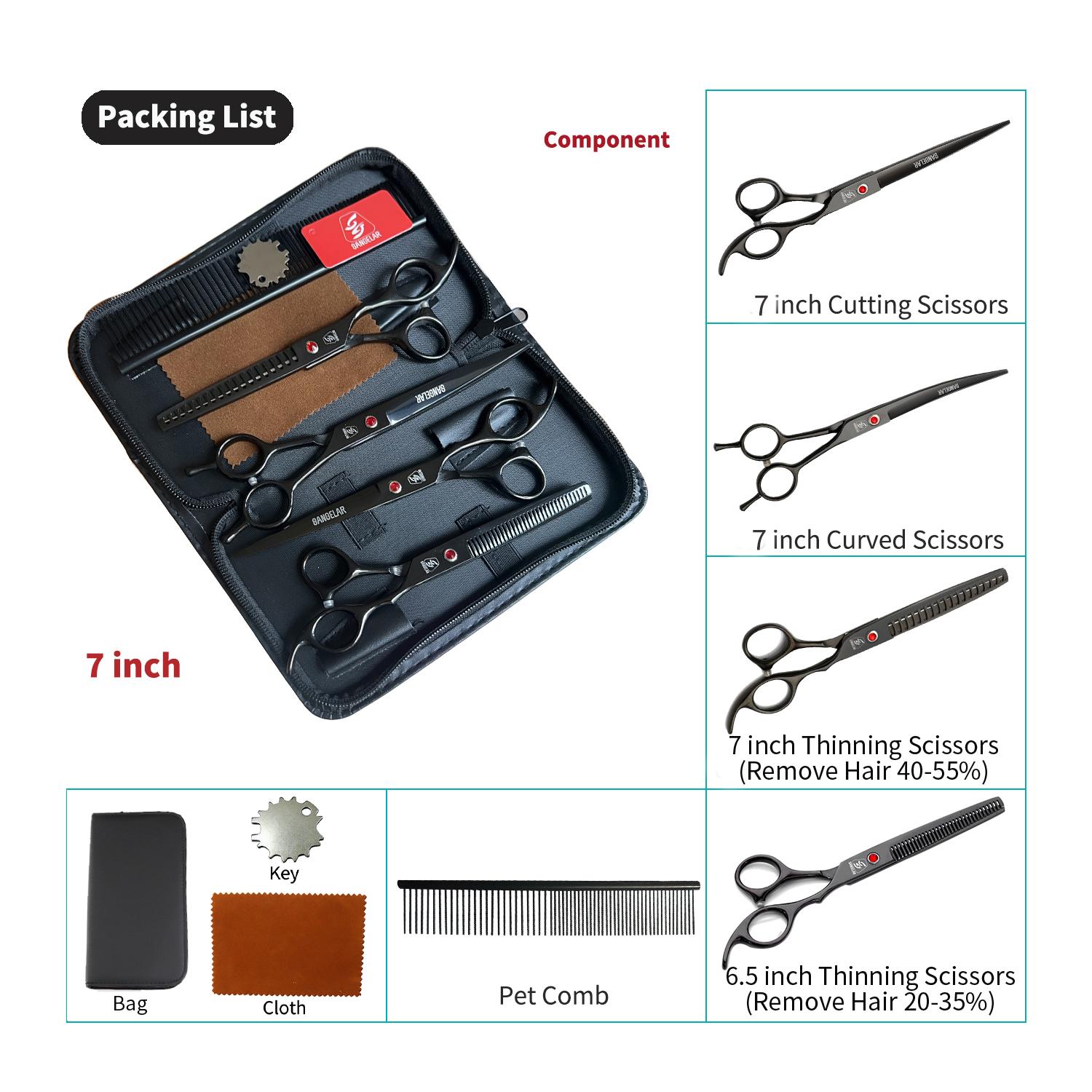 

Sangelar 7-дюймовые 8-дюймовые ножницы для ухода за домашними животными, набор профессиональных ножниц для домашних животных, инструменты для стрижки домашних животных, инструменты для шерсти, набор для ухода за собаками, набор для ухода за собаками, кошк