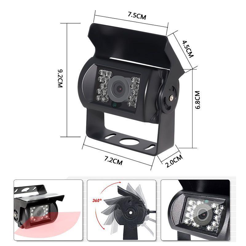 Parking CCD HD Rear View Camera For Truck Trailer Pickups RV Backup Heavy Duty 18 LED IR Night Vision Waterproof Vehicle