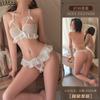 Erotic Underwear Sexy Three-point Lace Seductive Bra Set Hot No-Take Uniform Women's Pajamas 8745